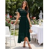 image:imageBeryLove Formal Dresses for Women 2026 Wedding Guest with Slit Cocktail Elegant Lace Long Prom DressDarkgreen
