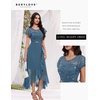image:imageBeryLove Formal Dresses for Women 2026 Wedding Guest with Slit Cocktail Elegant Lace Long Prom DressGrey Blue Sequin