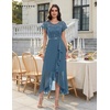 image:imageBeryLove Formal Dresses for Women 2026 Wedding Guest with Slit Cocktail Elegant Lace Long Prom DressGrey Blue Sequin