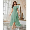 image:imageBeryLove Formal Dresses for Women 2026 Wedding Guest with Slit Cocktail Elegant Lace Long Prom DressLight Green