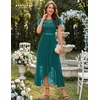 image:imageBeryLove Formal Dresses for Women 2026 Wedding Guest with Slit Cocktail Elegant Lace Long Prom DressPeacockgreen