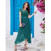 image:imageBeryLove Formal Dresses for Women 2026 Wedding Guest with Slit Cocktail Elegant Lace Long Prom DressPeacockgreen