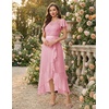 image:imageBeryLove Formal Dresses for Women 2026 Wedding Guest with Slit Cocktail Elegant Lace Long Prom DressPink