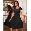 image:imageBeryLove Prom Dress for Teens Sequin Formal Party Dress with Flutter Short Sleeves for Wedding amp Cocktail Evening EventsBlack