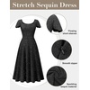 image:imageBeryLove Prom Dress for Teens Sequin Formal Party Dress with Flutter Short Sleeves for Wedding amp Cocktail Evening EventsBlack