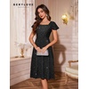 image:imageBeryLove Prom Dress for Teens Sequin Formal Party Dress with Flutter Short Sleeves for Wedding amp Cocktail Evening EventsBlack
