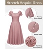 image:imageBeryLove Prom Dress for Teens Sequin Formal Party Dress with Flutter Short Sleeves for Wedding amp Cocktail Evening EventsBlush