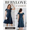 image:imageBeryLove Prom Dress for Teens Sequin Formal Party Dress with Flutter Short Sleeves for Wedding amp Cocktail Evening EventsDarkblue