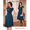 image:imageBeryLove Prom Dress for Teens Sequin Formal Party Dress with Flutter Short Sleeves for Wedding amp Cocktail Evening EventsDarkblue