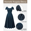 image:imageBeryLove Prom Dress for Teens Sequin Formal Party Dress with Flutter Short Sleeves for Wedding amp Cocktail Evening EventsDarkblue