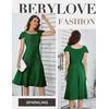 image:imageBeryLove Prom Dress for Teens Sequin Formal Party Dress with Flutter Short Sleeves for Wedding amp Cocktail Evening EventsDarkgreen