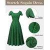 image:imageBeryLove Prom Dress for Teens Sequin Formal Party Dress with Flutter Short Sleeves for Wedding amp Cocktail Evening EventsDarkgreen