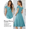 image:imageBeryLove Prom Dress for Teens Sequin Formal Party Dress with Flutter Short Sleeves for Wedding amp Cocktail Evening EventsLight Blue
