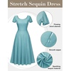 image:imageBeryLove Prom Dress for Teens Sequin Formal Party Dress with Flutter Short Sleeves for Wedding amp Cocktail Evening EventsLight Blue