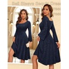 image:imageBeryLove Prom Dress for Teens Sequin Formal Party Dress with Flutter Short Sleeves for Wedding amp Cocktail Evening EventsLong Sleeve Darkblue