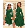 image:imageBeryLove Prom Dress for Teens Sequin Formal Party Dress with Flutter Short Sleeves for Wedding amp Cocktail Evening EventsLong Sleeve Darkgreen