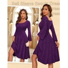 image:imageBeryLove Prom Dress for Teens Sequin Formal Party Dress with Flutter Short Sleeves for Wedding amp Cocktail Evening EventsLong Sleeve Grape