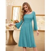 image:imageBeryLove Prom Dress for Teens Sequin Formal Party Dress with Flutter Short Sleeves for Wedding amp Cocktail Evening EventsLong Sleeve Light Blue