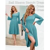 image:imageBeryLove Prom Dress for Teens Sequin Formal Party Dress with Flutter Short Sleeves for Wedding amp Cocktail Evening EventsLong Sleeve Light Blue