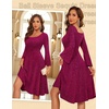 image:imageBeryLove Prom Dress for Teens Sequin Formal Party Dress with Flutter Short Sleeves for Wedding amp Cocktail Evening EventsLong Sleeve Rose