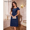 image:imageBeryLove Prom Dress for Teens Sequin Formal Party Dress with Flutter Short Sleeves for Wedding amp Cocktail Evening EventsNavy
