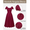 image:imageBeryLove Prom Dress for Teens Sequin Formal Party Dress with Flutter Short Sleeves for Wedding amp Cocktail Evening EventsRose