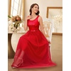image:imageBeryLove Sequin Dress for Woman Vintage A Line Wedding Formal Swing Mesh Dress Sleeveless Cocktail Maxi GownsLongred