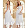 image:imageBeryLove Sequin Dress for Woman Vintage A Line Wedding Formal Swing Mesh Dress Sleeveless Cocktail Maxi GownsLongwhite