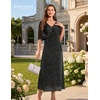 image:imageBeryLove Sequin Formal Cocktail Long Dress Evening Wedding Guest Mother of The Bride Dresses with ShawlBlack