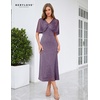 image:imageBeryLove Sequin Formal Cocktail Long Dress Evening Wedding Guest Mother of The Bride Dresses with ShawlGrey Purple