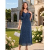 image:imageBeryLove Sequin Formal Cocktail Long Dress Evening Wedding Guest Mother of The Bride Dresses with ShawlNavyblue