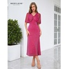 image:imageBeryLove Sequin Formal Cocktail Long Dress Evening Wedding Guest Mother of The Bride Dresses with ShawlRose