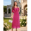 image:imageBeryLove Sequin Formal Cocktail Long Dress Evening Wedding Guest Mother of The Bride Dresses with ShawlRose