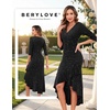 image:imageBeryLove Sequin Formal Cocktail Wedding Guest Dress Summer Prom Sparkly Party Evening Gowns Ruffle Hi Low Midi DressesBlack