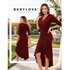 image:imageBeryLove Sequin Formal Cocktail Wedding Guest Dress Summer Prom Sparkly Party Evening Gowns Ruffle Hi Low Midi DressesBurgundy