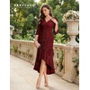 image:imageBeryLove Sequin Formal Cocktail Wedding Guest Dress Summer Prom Sparkly Party Evening Gowns Ruffle Hi Low Midi DressesBurgundy
