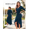 image:imageBeryLove Sequin Formal Cocktail Wedding Guest Dress Summer Prom Sparkly Party Evening Gowns Ruffle Hi Low Midi DressesDarkblue