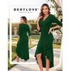 image:imageBeryLove Sequin Formal Cocktail Wedding Guest Dress Summer Prom Sparkly Party Evening Gowns Ruffle Hi Low Midi DressesDarkgreen