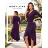 image:imageBeryLove Sequin Formal Cocktail Wedding Guest Dress Summer Prom Sparkly Party Evening Gowns Ruffle Hi Low Midi DressesGrape