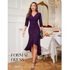 image:imageBeryLove Sequin Formal Cocktail Wedding Guest Dress Summer Prom Sparkly Party Evening Gowns Ruffle Hi Low Midi DressesGrape