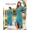 image:imageBeryLove Sequin Formal Cocktail Wedding Guest Dress Summer Prom Sparkly Party Evening Gowns Ruffle Hi Low Midi DressesLightblue