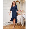 image:imageBeryLove Sequin Formal Cocktail Wedding Guest Dress Summer Prom Sparkly Party Evening Gowns Ruffle Hi Low Midi DressesNavy