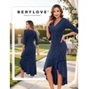 image:imageBeryLove Sequin Formal Cocktail Wedding Guest Dress Summer Prom Sparkly Party Evening Gowns Ruffle Hi Low Midi DressesNavy