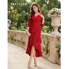 image:imageBeryLove Sequin Formal Cocktail Wedding Guest Dress Summer Prom Sparkly Party Evening Gowns Ruffle Hi Low Midi DressesRed