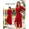 image:imageBeryLove Sequin Formal Cocktail Wedding Guest Dress Summer Prom Sparkly Party Evening Gowns Ruffle Hi Low Midi DressesRed