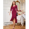 image:imageBeryLove Sequin Formal Cocktail Wedding Guest Dress Summer Prom Sparkly Party Evening Gowns Ruffle Hi Low Midi DressesRose