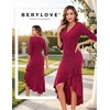 image:imageBeryLove Sequin Formal Cocktail Wedding Guest Dress Summer Prom Sparkly Party Evening Gowns Ruffle Hi Low Midi DressesRose