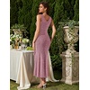 image:imageBeryLove Sequin Formal Wedding Guest Prom Cocktail Party Long Ruffle Dresses Sparkly Evening Mother of The Bride DressBlush