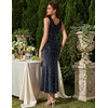 image:imageBeryLove Sequin Formal Wedding Guest Prom Cocktail Party Long Ruffle Dresses Sparkly Evening Mother of The Bride DressDarkblue