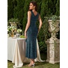 image:imageBeryLove Sequin Formal Wedding Guest Prom Cocktail Party Long Ruffle Dresses Sparkly Evening Mother of The Bride DressDustyblue
